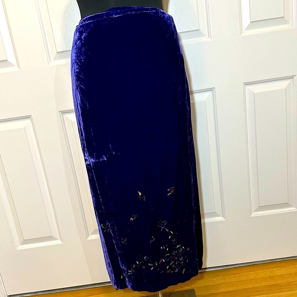 Vintage Chico’s Design purple wrap skirt XL - Picture 1 of 11